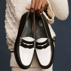 G.H. Bass & Co. Black and White Weejuns Loafers